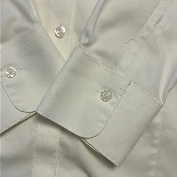 Brooks Brothers White Fitted Dress Shirt - Classic Point Collar - Picture 3 of 6